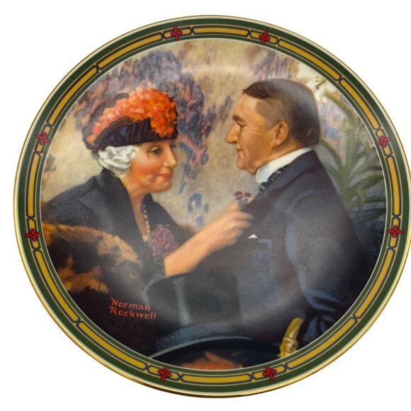 1987 Knowles Norman Rockwell Plate Love's Reward 8.5" Bradex 84-R70-7.8 - Picture 2 of 5